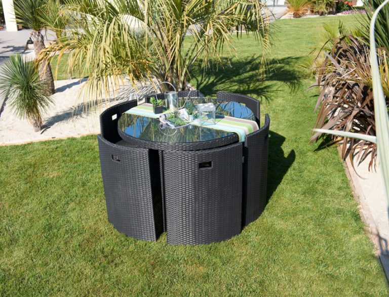 Table de jardin ronde bois - Menuiserie