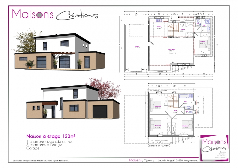  Plan  maison  moderne  a etage  Menuiserie